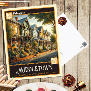 Middletown, Delaware   Carte postale Vintage