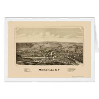 Middleville, carte panoramique de NY - 1890