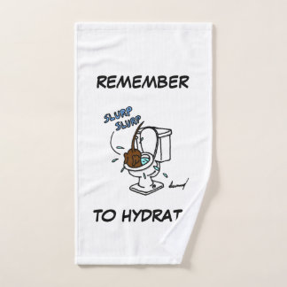 Midge "Pensez à Hydrater" serviette à main