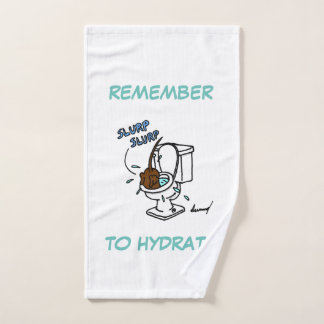 Midge "Pensez à Hydrater" serviette à main