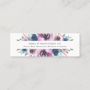 Midnight Blooms   Cartes de Liste de Mariage