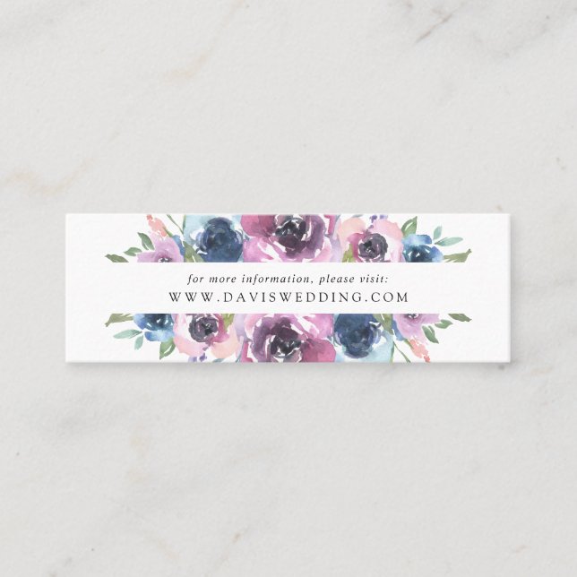 Midnight Blooms | Cartes de site web de mariage (Devant)
