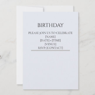 Midnight Blue Birthday Invitation Template | Edita