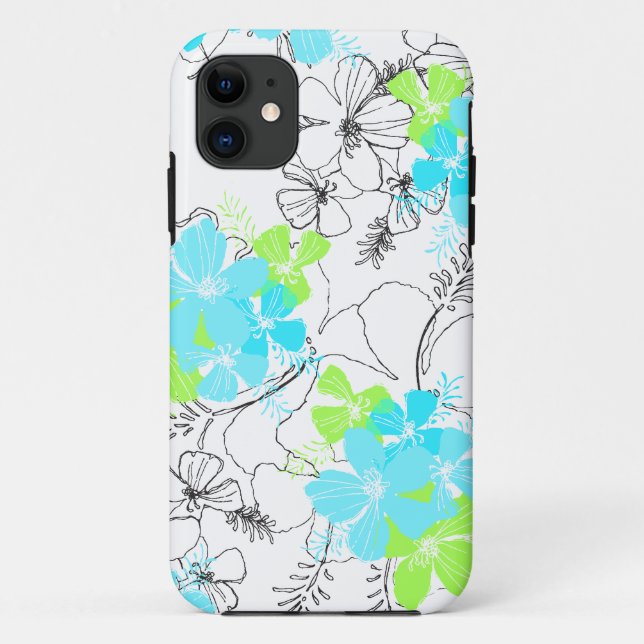 Midnight Garden Hawaiian Hibiscus iPhone 5 Coques (Dos)