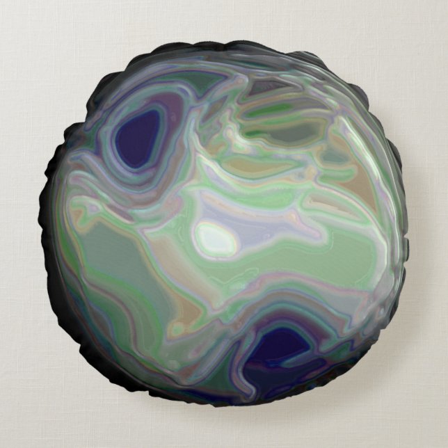 Midnight Moon New Galaxy Round Coussin (Devant)