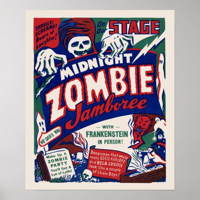 Midnight Zombie Jamboree Spook Show Poster (Devant)