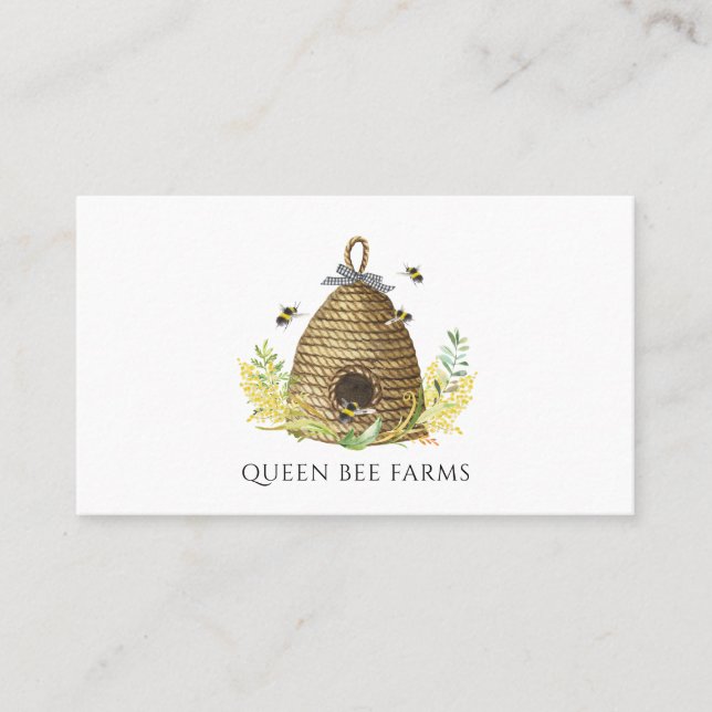 Miel Bee Hive Apiary Carte de visite apiculteur (Devant)
