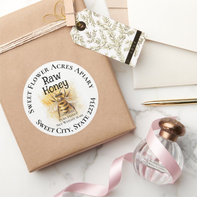 Miel Bee Miel Apiary Business Bottle Étiquette (Cadeaux)