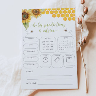 Miel Bee Prédictions & Conseils Baby shower Jeu