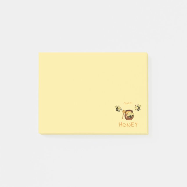 Miel Doux Mignonne Petite Abeille Post-It Notes (Devant)