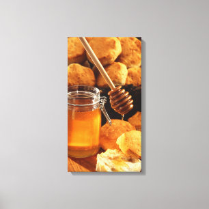 Miel et copie de toile de biscuits