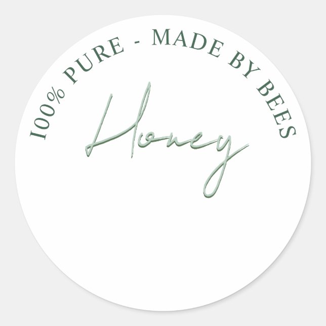 Miel Fleur sauvage Meadow Bee Vert Étiquette Flowe (Devant)