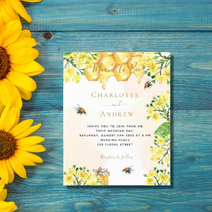 Miel floral destiné à être invitation mariage budg