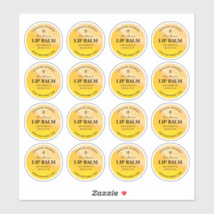 Miel rond Lip Beeswax Balm Étiquettes