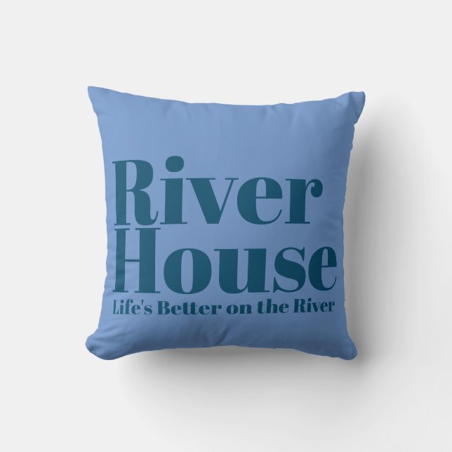Mieux sur la rivière - Oreiller décoratif (Recto)