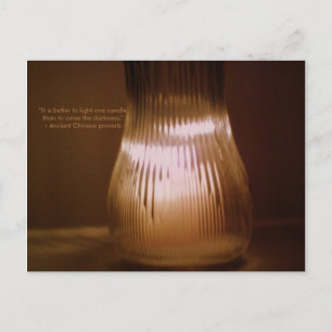 "Mieux vaut allumer une bougie" carte postale