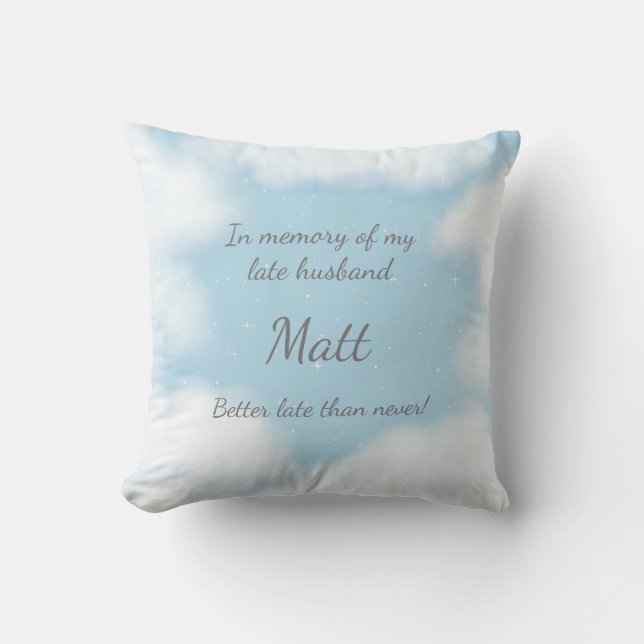 "Mieux vaut mari tard que jamais" Coussin personna (Recto)