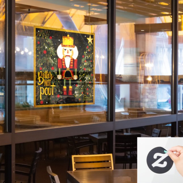 Mieux vaut ne pas bouder! Autocollant pour fenêtre (Fenêtre du restaurant)