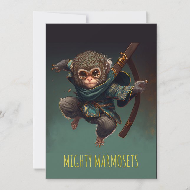 Mighty Marmosets Carte de voeux (Devant)
