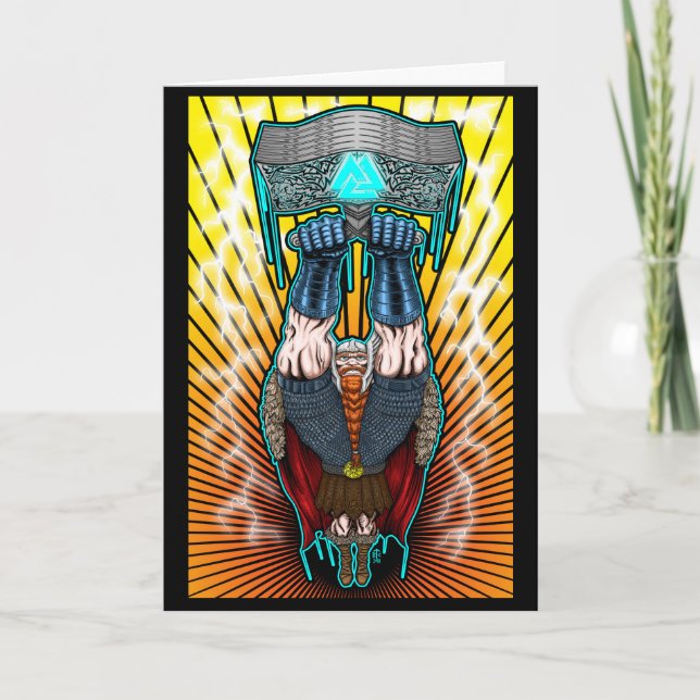Mighty Thor - Carte de vœux pleine couleur (Devant)