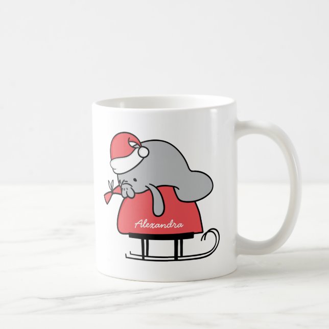 Mignee Manatee Nom de Noël Mug (Droite)