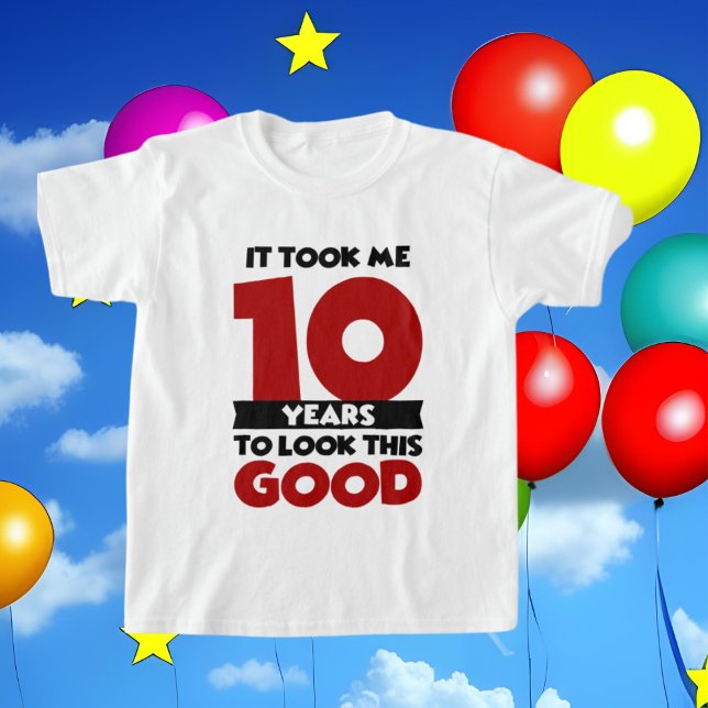 mignon 10ème unisex Anniversaire belle T-Shirt (Créateur téléchargé)