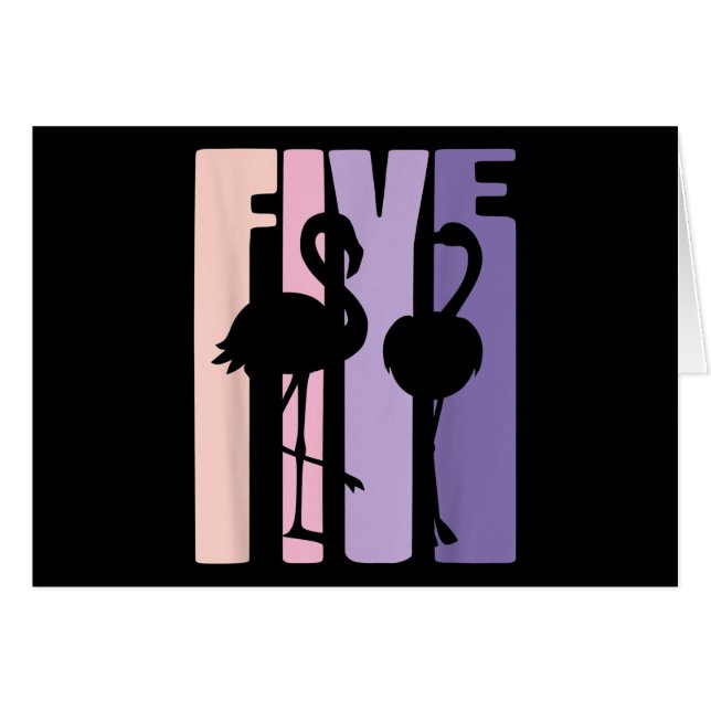 Mignon 5e cadeau d'anniversaire I Flamant rose I 5 (Devant horizontal)