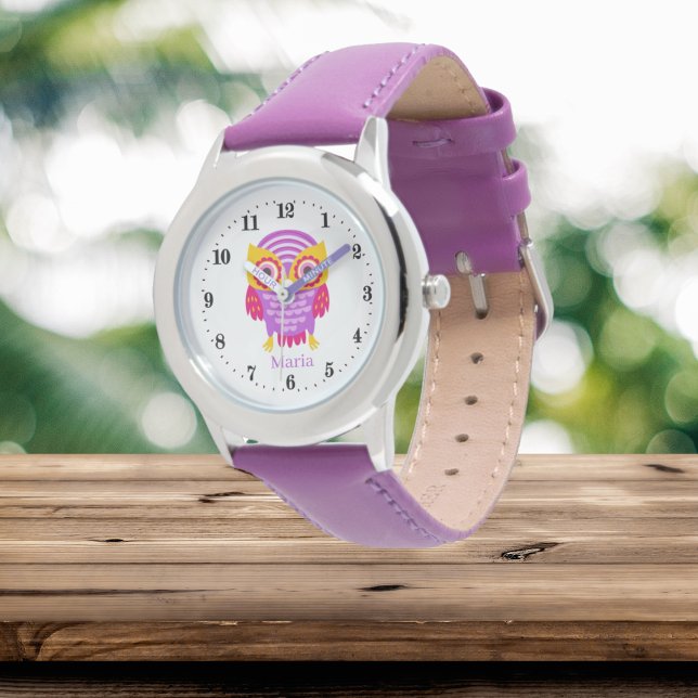 mignon amateur de hibou ajouter le nom Montre (Créateur téléchargé)