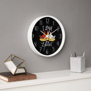 mignon amateur de poulet art du mot Grande horloge
