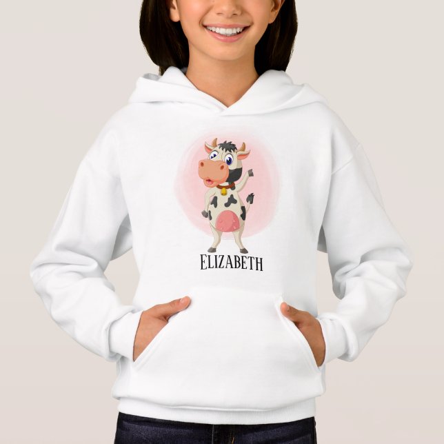 mignon amateur de vache ajouter nom Sweat - shirt  (Devant)