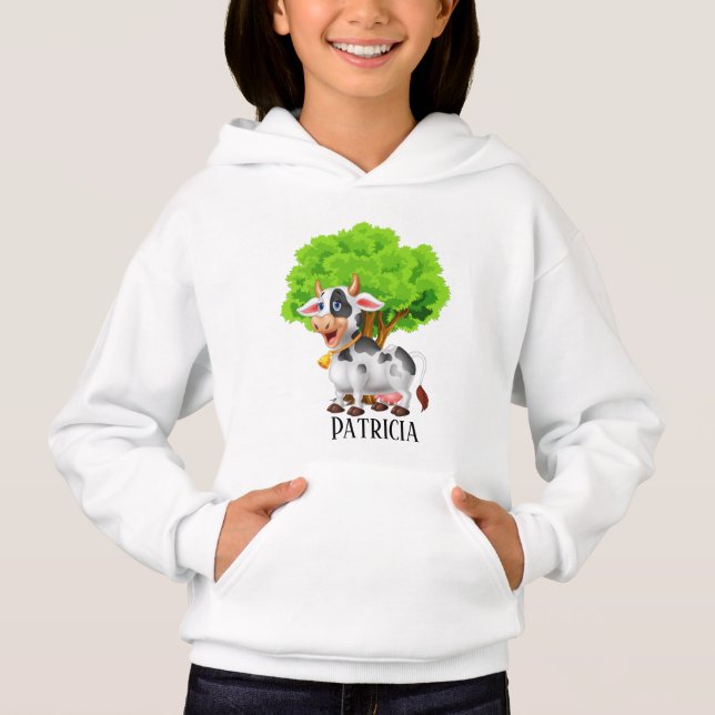 mignon amateur de vache ajouter nom Sweat - shirt  (Devant)