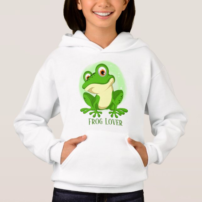 mignon amoureux de grenouille ajouter nom Sweat -  (Devant)