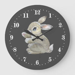 mignon amoureux du lapin animal Grande horloge