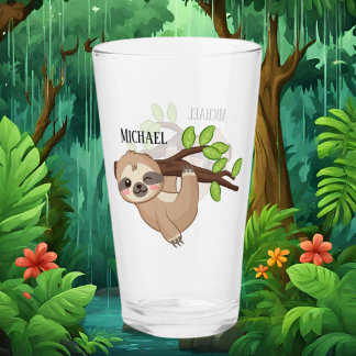 mignon amoureux paresseux ajouter nom Verre