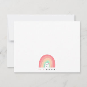 Mignon Animal Créature Arc-en-ciel Merci Heureux