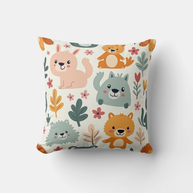 mignon animaux coussin coussin (Recto)