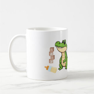 mignon bébé crocodile tasse drôle