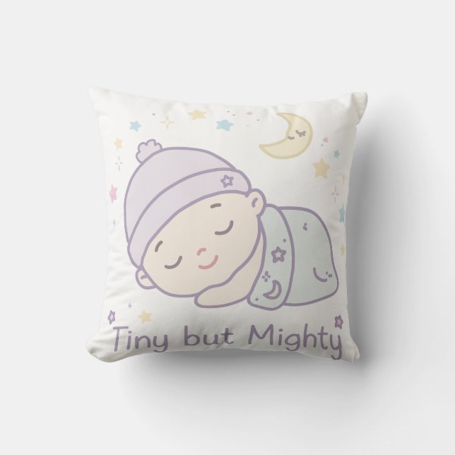 Mignon Bébé Petit Mais Puissant Coussin de Jet | D (Recto)