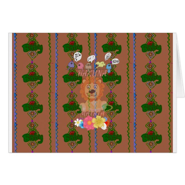 Mignon bébé roi lion drôle : conception Hakuna Mat (Devant horizontal)