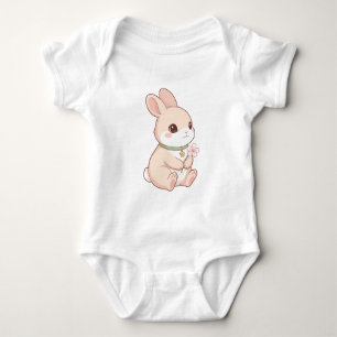 Mignon Body Bébé Lapin Kawaii & Fleur de Sakura