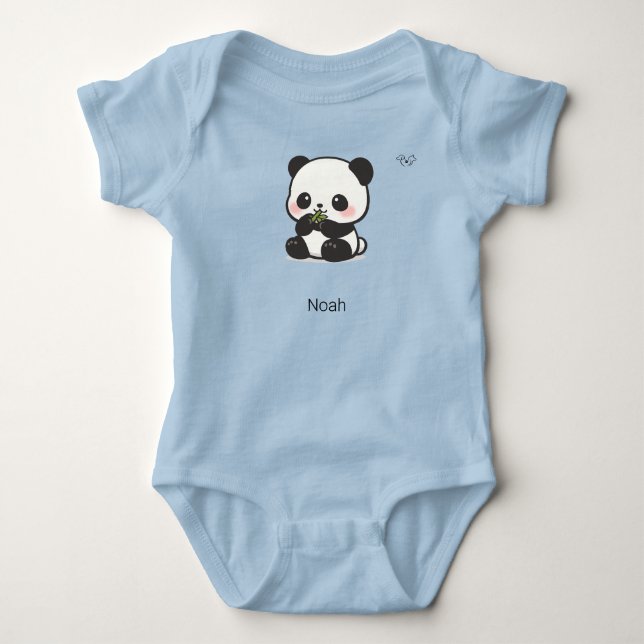 Mignon Body Bébé Panda Chibi Bamboo Personnalisé (Devant)