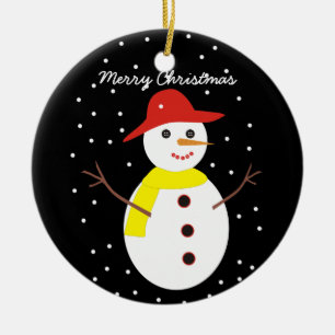 Mignon bonhomme de neige coutume ornement de Noël