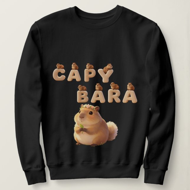 Mignon Capybara Fluffy Graphique Sweat à Capuche,  (Design devant)
