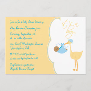 Mignon c'est une invitation bleue de baby shower