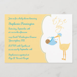 Mignon c'est une invitation bleue de baby shower