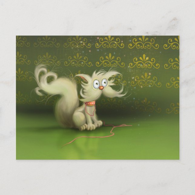 mignon chat caricature Carte postale (Devant)