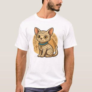 Mignon Chat Momie � Art Égypte Antique T-Shirt Ove