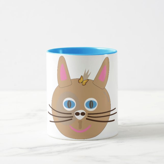 mignon chaton caricature mug (Centre)