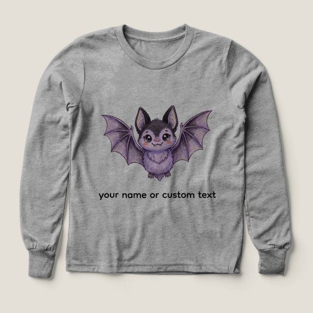 Mignon chauve-souris violette Illustration au cray (Motif recto)