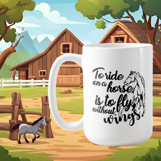 mignon cheval amoureux du mot art Café Mug (Créateur téléchargé)